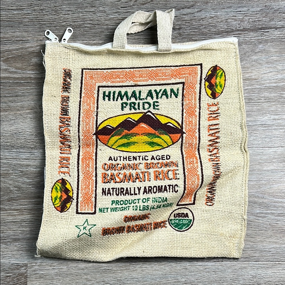 Recycled Organic Brown Basmati Rice Tote Bag
